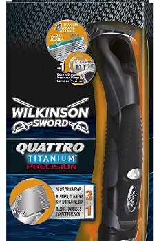 Wilkinson Sword Holiaci strojček pre mužov Wilkinson Quattro Titanium Precision Carbon