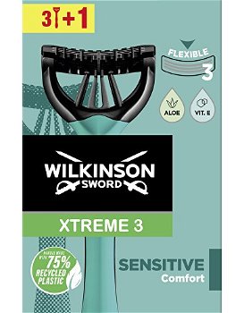 Wilkinson Sword Jednorazový holiaci strojček pre mužov Wilkinson Xtreme3 Sensitiv e Comfort 3 + 1 ks