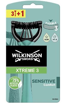 Wilkinson Sword Jednorazový holiaci strojček pre mužov Wilkinson Xtreme3 Sensitiv e Comfort 3 + 1 ks