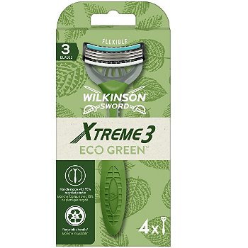 Wilkinson Sword Jednorazový holiaci strojček pre mužov Xtreme3 ECO Green 4 ks