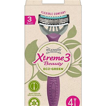 Wilkinson Sword Jednorazový holiaci strojček pre ženy Xtreme3 Beauty ECO Green 4 ks