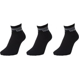 Wilson 3PP MENS QUARTER Pánske ponožky, čierna, veľkosť