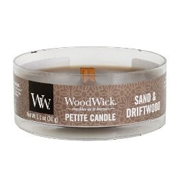 WoodWick Aromatická malá sviečka s dreveným knôtom Sand & Driftwood 31 g