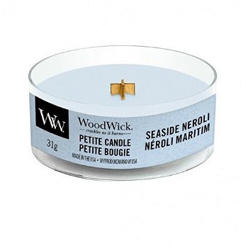 WoodWick Aromatická malá sviečka s dreveným knôtom Seaside Neroli 31 g