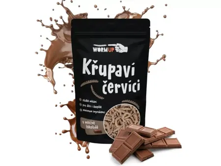 WormUP Chrumkaví červíky mliečna čokoláda 80 g