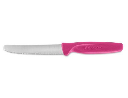 Wüsthof Univerzálny nôž WÜSTHOF 10cm vrúbkované ostrie, ružový
