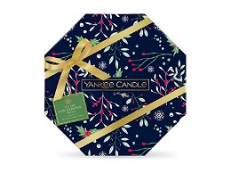 Yankee Candle Adventný kalendár čajových sviečok so svietnikom 24 x 9,8 g -ZĽAVA - poškodený obal