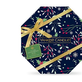 Yankee Candle Adventný kalendár čajových sviečok so svietnikom 24 x 9,8 g -ZĽAVA - poškodený obal