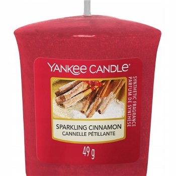 Yankee Candle Aromatická votívna sviečka Sparkling Cinnamon 49 g
