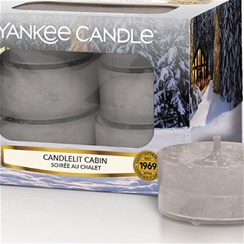 Yankee Candle Aromatické čajové sviečky Candlelit Cabin 12 x 9,8 g