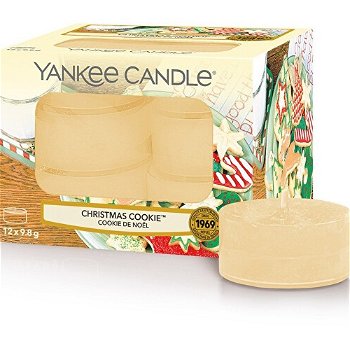 Yankee Candle Aromatické čajové sviečky Christmas Cookie 12 x 9,8 g