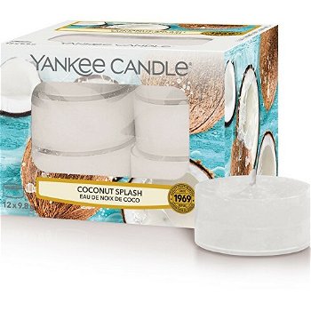 Yankee Candle Aromatické čajové sviečky Coconut Splash 12 x 9,8 g