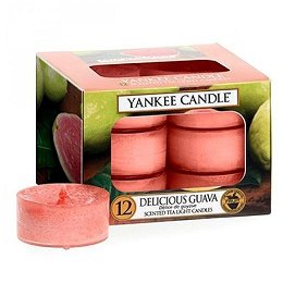 Yankee Candle Aromatické čajové sviečky Delicious Guava 12 x 9,8 g