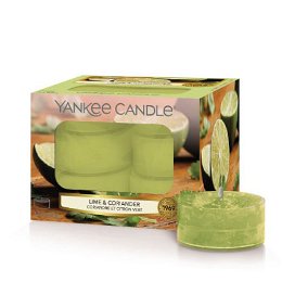 Yankee Candle Aromatické čajové sviečky Lime & Coriander 12 x 9,8 g