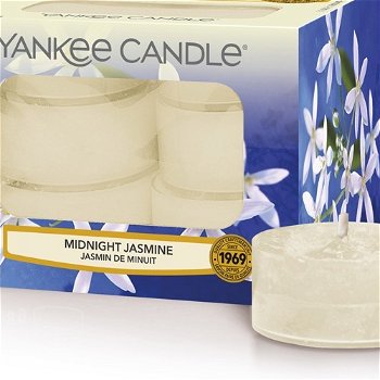 Yankee Candle Aromatické čajové sviečky Midnight Jasmine 12 x 9,8 g