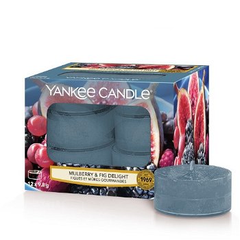 Yankee Candle Aromatické čajové sviečky Mulberry & Fig Delight 12 x 9,8 g