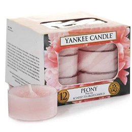 Yankee Candle Aromatické čajové sviečky Peony 12 x 9,8 g