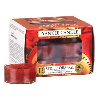Yankee Candle Aromatické čajové sviečky Spiced Orange 12 x 9,8 g