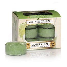 Yankee Candle Aromatické čajové sviečky Vanilla Lime 12 x 9,8 g
