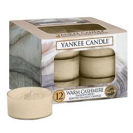Yankee Candle Aromatické čajové sviečky Warm Cashmere 12 x 9,8 g
