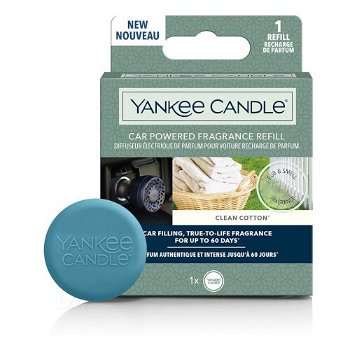 Yankee Candle Náplň do difuzéra do zásuvky auta Car Powered Clean Cotton 1 ks