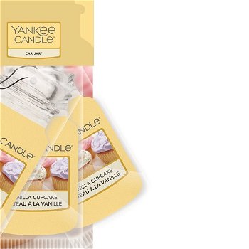 Yankee Candle Papierová visačka do auta Vanilla Cupcake 3 ks