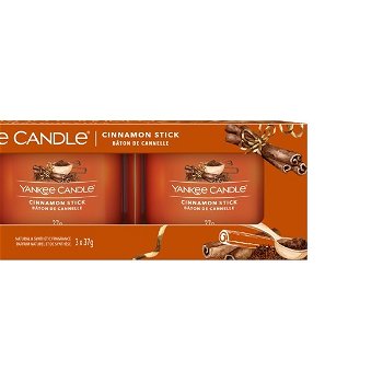 Yankee Candle Sada votívnych sviečok v skle Cinnamon Stick 3 x 37 g