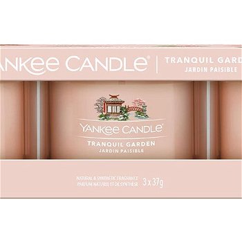 Yankee Candle Sada votívnych sviečok v skle Tranquil Garden 3 x 37 g