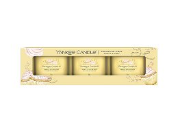 Yankee Candle Sada votívnych sviečok v skle Vanilla Cupcake 3 x 37 g