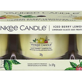 Yankee Candle Súprava votívnych sviečok v skle Iced Berry Lemonade 3 x 37 g