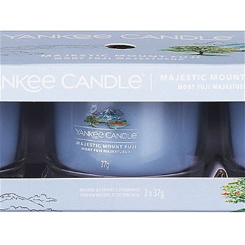 Yankee Candle Súprava votívnych sviečok v skle Majestic Mount Fuji 3 x 37 g