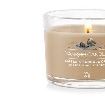 Yankee Candle Votívna sviečka v skle Amber & Sandalwood 37 g