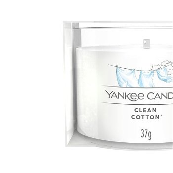 Yankee Candle Votívna sviečka v skle Clean Cotton 37 g