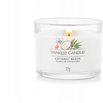 Yankee Candle Votívna sviečka v skle Coconut Beach 37 g