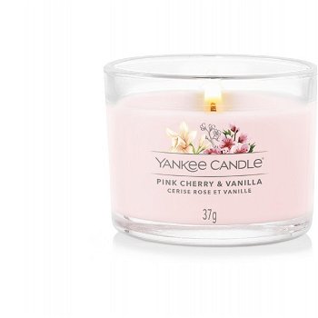 Yankee Candle Votívna sviečka v skle Pink Cherry Vanilla 37 g