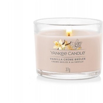 Yankee Candle Votívna sviečka v skle Vanilla Creme Brulee 37 g