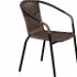 Záhradná stolička Doren - hnedá / čierna