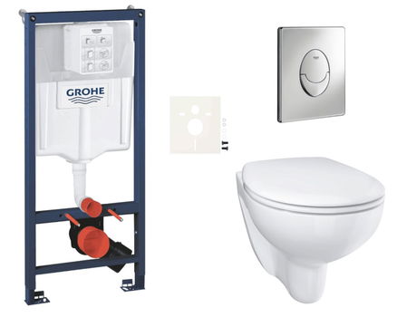 Závesný wc set do ľahkých stien / predstenová montáž Grohe Bau Ceramic SIKOGRSBAUSA