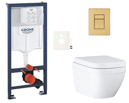 Závesný wc set do ľahkých stien / predstenová montáž Grohe Euro Ceramic SIKOGRSEUSCGN0