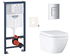 Závesný wc set do ľahkých stien / predstenová montáž Grohe Euro Ceramic SIKOGRSEUSCP00