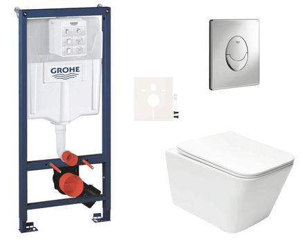 Závesný wc set do ľahkých stien / predstenová montáž Swiss Aqua Technologies Infinitio SIKOGRSIN12SA