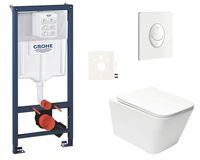 Závesný wc set do ľahkých stien / predstenová montáž Swiss Aqua Technologies Infinitio SIKOGRSIN12SASH0