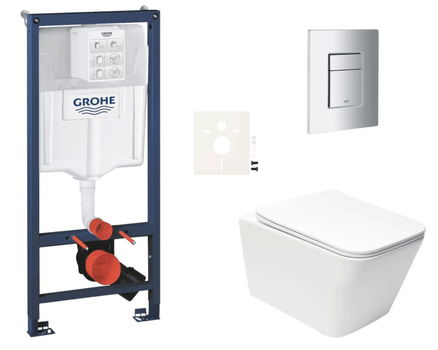 Závesný wc set do ľahkých stien / predstenová montáž Swiss Aqua Technologies Infinitio SIKOGRSIN12SCP00