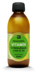 Zdravý Svet Lipozomálny vitamín C+D3+Zinok 200 ml