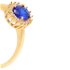 Zlatý prsteň EUDORA s modrým kameňom