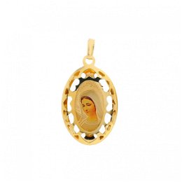 Zlatý veľký medailón Panny Márie Medžugorskej
