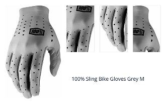 100% Sling Bike Gloves Grey M Cyklistické rukavice 1