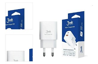 3mk Nabíjačka HyperCharger, 20 W, USB-C a USB-A PD 3.0 QC, biela 4