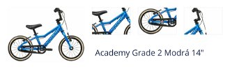 Academy Grade 2 Modrá 14" Detský bicykel 1