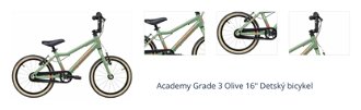 Academy Grade 3 Olive 16" Detský bicykel 1